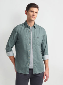 Arrow Sports - Pure Cotton Herringbone Casual Shirt