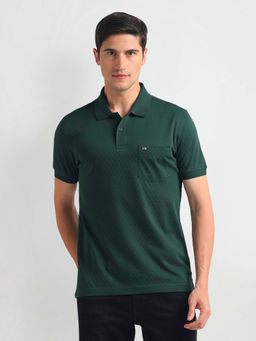 Arrow Sports - Geometric Print Chest Pocket Polo T-Shirt