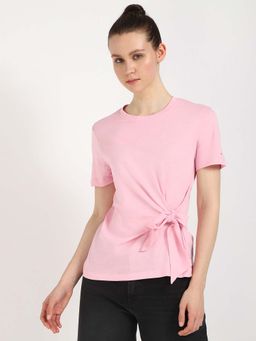 Tommy Hilfiger - Pink Solid Regular Fit T-Shirt