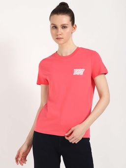 Tommy Hilfiger - Pink Solid Regular Fit T-Shirt