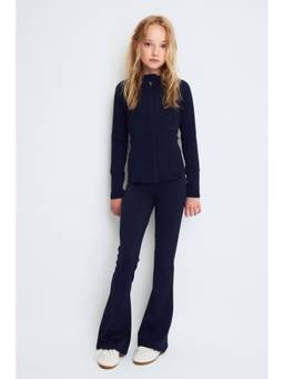 H&M - Girls Navy Blue Flared Sports Leggings with Dry Move