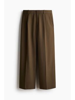 H&M - Men Brown Loose Fit Tailored Trousers