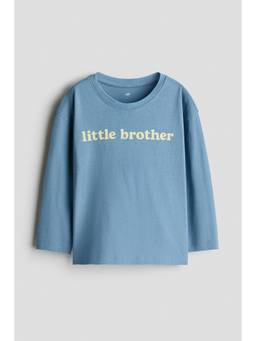 H&M - Boys Blue Printed Long-Sleeved T-Shirt