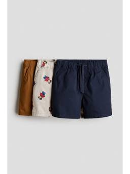 H&M - Boys Multi-Color 3-Pack Cotton Shorts