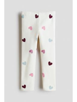 H&M - Girls White Brushed-Inside Leggings