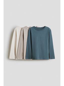 H&M - Boys Multi-Color 3-Pack Long-Sleeve T-Shirts