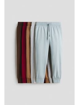 H&M - Boys Multi-Color 5-Pack Cotton Joggers