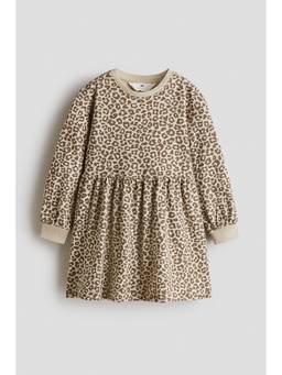 H&M - Girls Beige Oversized Sweatshirt Dress