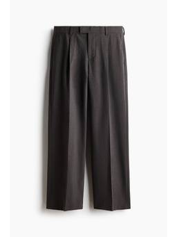 H&M - Men Brown Loose Fit Suit Trousers