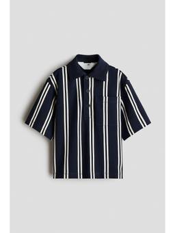 H&M - Boys Navy Blue Cotton Pique Polo T-Shirt