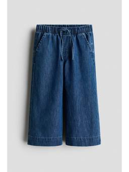 H&M - Girls Blue Wide-Leg Denim Jeans