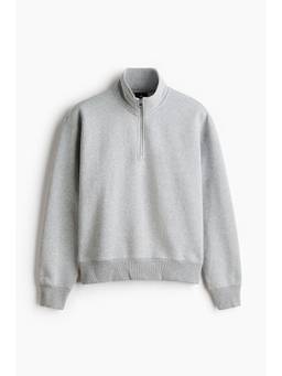 H&M - Men Grey Relaxed Fit Zip-Top Sweatshirt