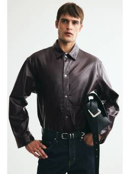 H&M - Men Purple Coated Overshirt
