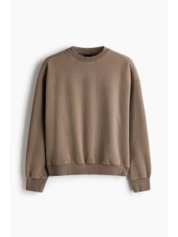 H&M - Men Brown Oversized Fit Cotton Sweatshirt
