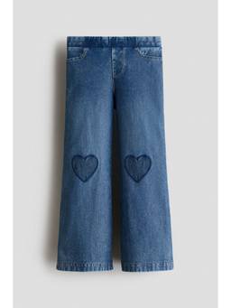 H&M - Girls Blue Wide Denim-Look Jeggings