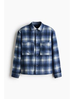 H&M - Men Blue Twill Overshirt Shacket