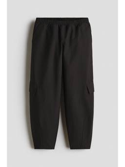 H&M - Girls Black Cargo-Style Joggers