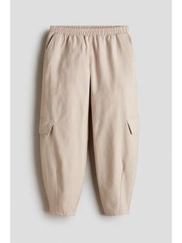 H&M - Girls Beige Cargo-Style Joggers