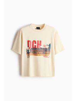 H&M - Men Beige Relaxed Fit Printed T-Shirt