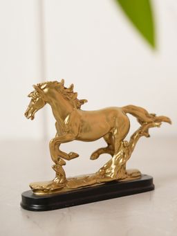 HOME 360 - Running Horse Sculpture Showpiece - Gold
