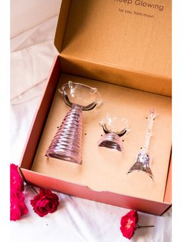 Muun Home - Glass Festive Gift Box - Pink