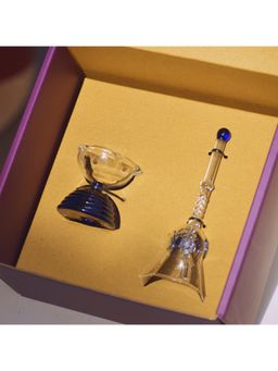 Muun Home - Short Gift - Short Diya And Ringing Bell - Blue