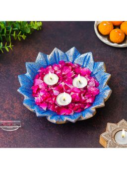 eCraftIndia - Beautiful Decorative Lotus Urli Bowl For Home Decor