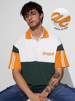 The Souled Store - Tss Originals Topaz Tint Oversized Polo T-Shirt