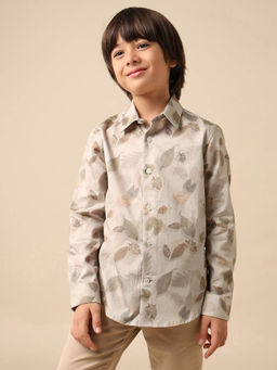 U.S. POLO ASSN. - Kids Boys Tropical Printed Satin Shirt