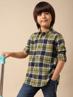 U.S. POLO ASSN. - Kids Boys All Over Printed Twill Shirt