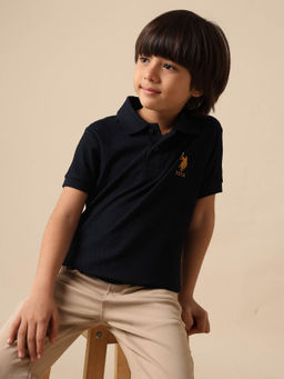 U.S. POLO ASSN. - Kids Boys Textured Regular Fit Polo Shirt