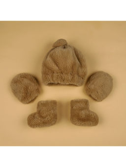 Abracadabra - Caps, Mittens & Booties - Brown (Set of 5)