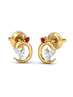 KuberBox - 18K Fishtail Stud Earrings