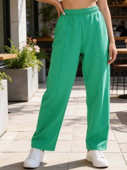 Bewakoof - Blarney Green Wide Leg Pants