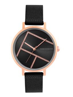 French Connection - Black Analogue Watch For Women (FCN00012L)