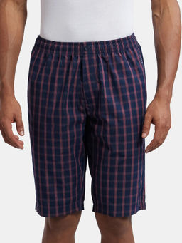 Jockey - 9005 Men Super Combed Cotton Woven Printed Bermuda - Navy