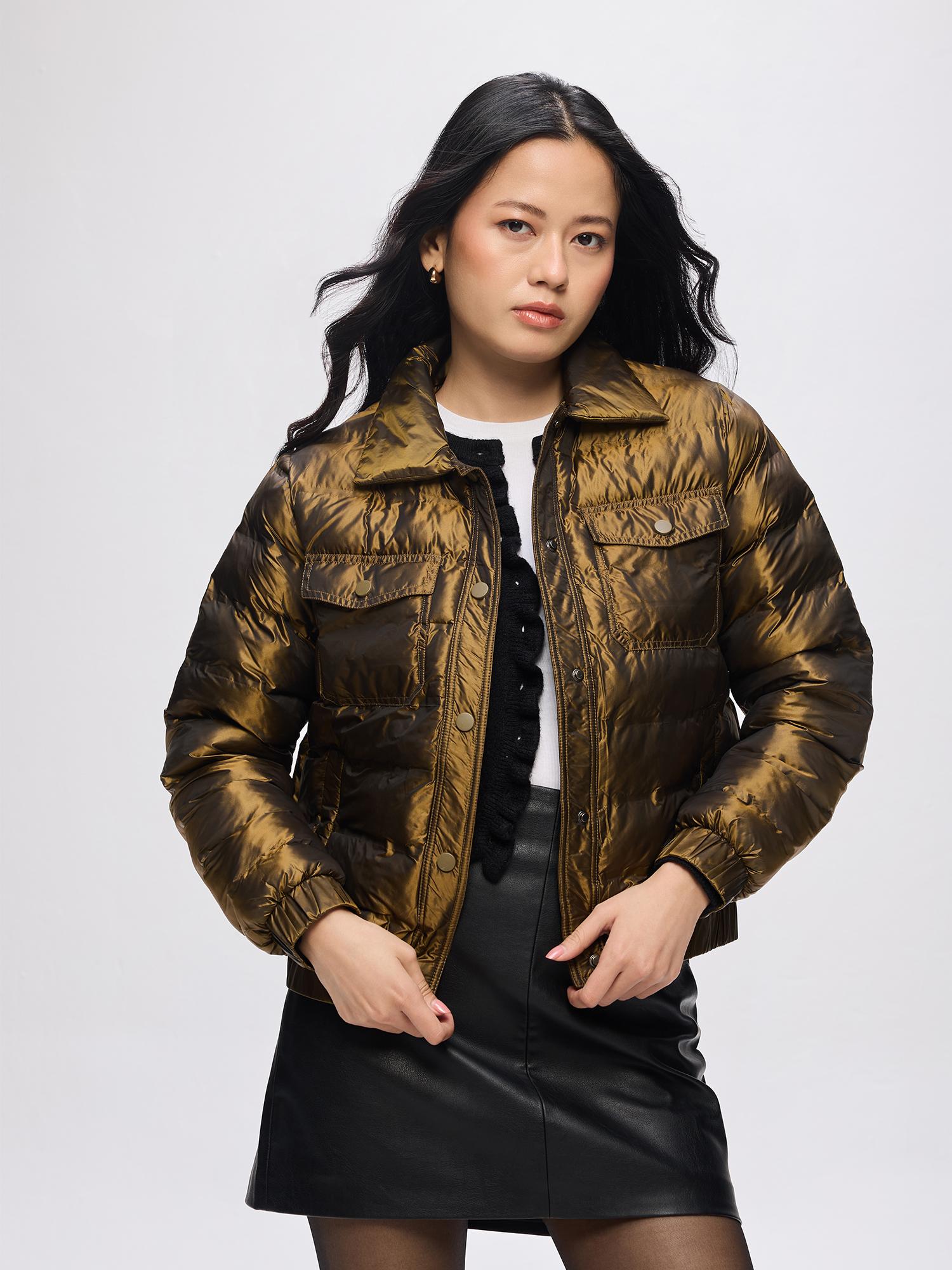 fort collins Womens Brown Regular Length Puffer Jacket-picture-35