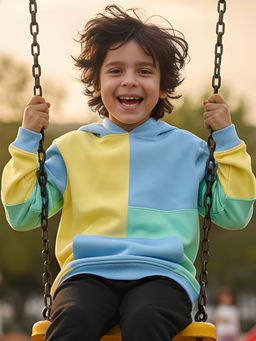 ANTHRILO - Multi-Color Colorblock Hoodie