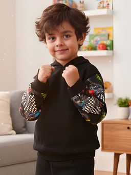 ANTHRILO - Truck Color Block Boys Flee Hoodie - Black