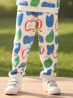 ANTHRILO - White Printed Joggers