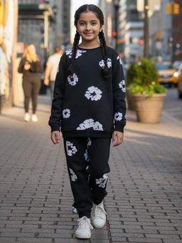 ANTHRILO - Black Printed Sweatshirt and Joggers