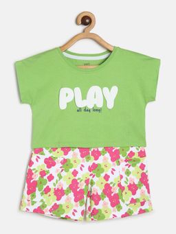 MINI KLUB - Kids Girls Green Coordinate (Set of 2)