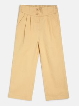 MINI KLUB - Kids Girls Beige Solid Pant