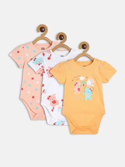 MINI KLUB - Girls Multi-Color Body Suit (Pack of 3)