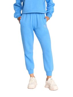 Hunnit - Blue Solid Comfortable Fit Joggers