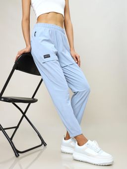 Technosport - Blue Solid Relaxed Fit Joggers