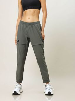 Technosport - Green Solid Relaxed Fit Joggers