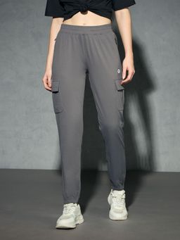 Technosport - Grey Solid Slim Fit Joggers