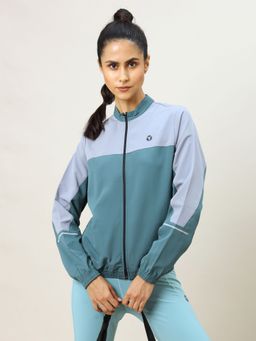 Technosport - Green Colorblock Slim Fit Jacket