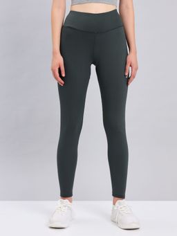 Technosport - Green Solid Skinny Fit Tights